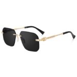 UV Protected Square Rimless Sunglasses for Men and Women
